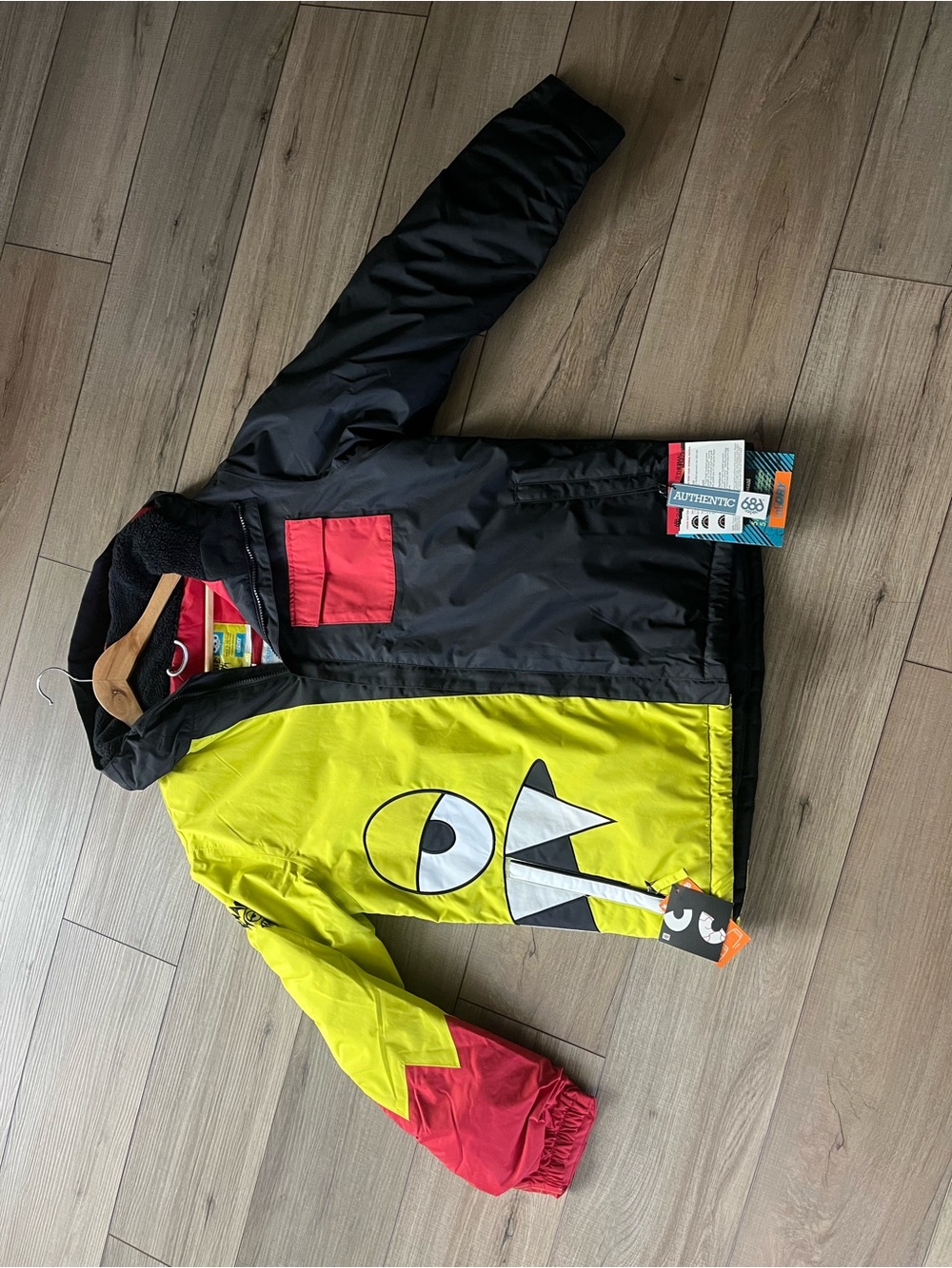 686 Youth Evolution Colorblock Jacket - Red, Yellow & Black BNWT